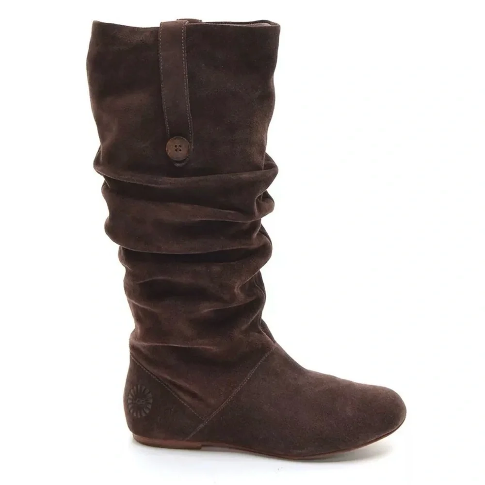 UGG Australia Women's 1948 Highkoo Slouchy Boots Brown Suede Leather tending